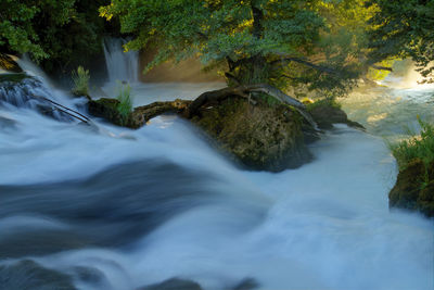 Bilusic waterfall in krka national park, croatia