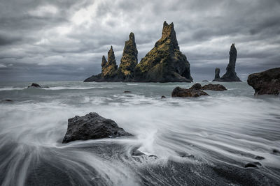 Reynisdrangar rocks in vik, iceland