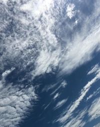 Low angle view of clouds in sky