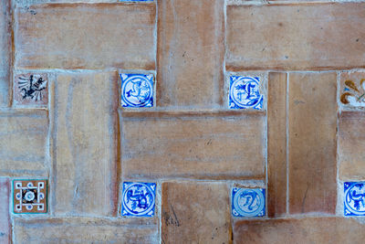 Geometrical arabesque pattern in the floor of the alhambra