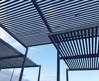 Low angle view of modern building against sky