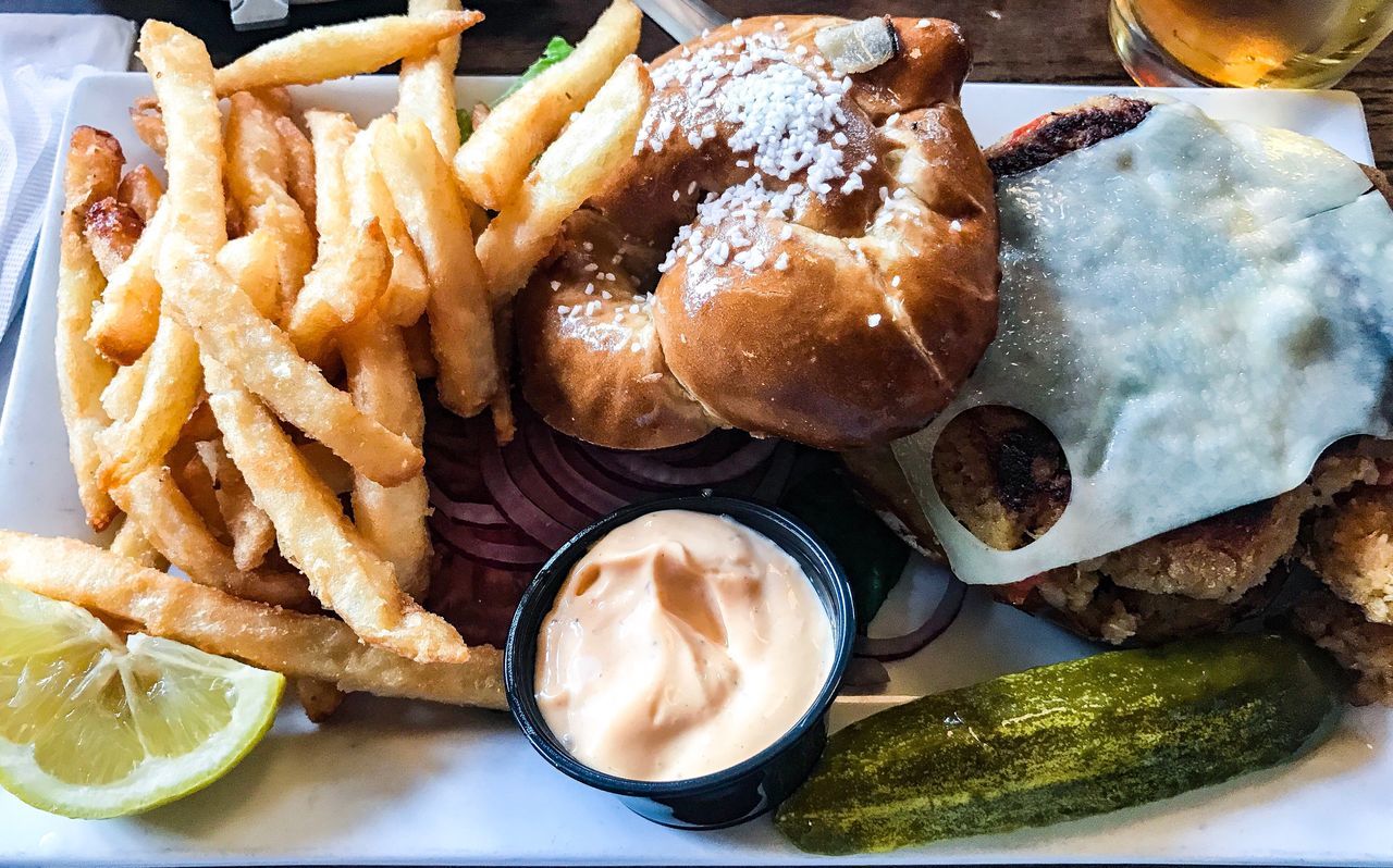 Crab cake burger