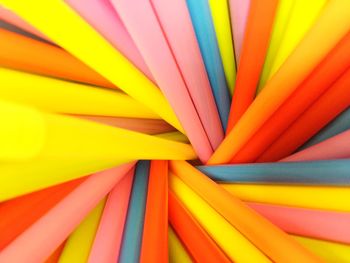 Full frame shot of multi colored straws