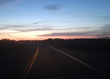 Country road at sunset