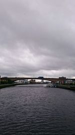 View of river against cloudy sky