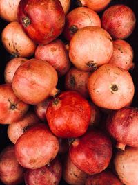 Full frame shot of pomegranates at market