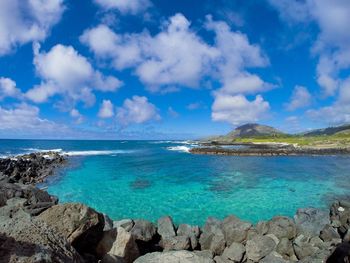 Panoramic view of sea against sky