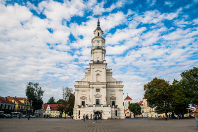 View of building against cloudy sky