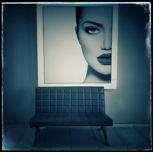 Close-up portrait of a young woman