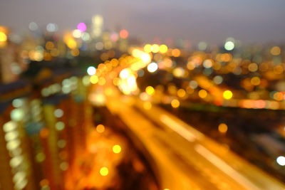 Defocused lights at night