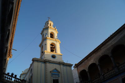 Low angle view of cathedral against clear sky