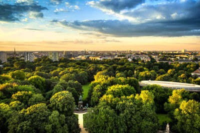 High angle view of cityscape