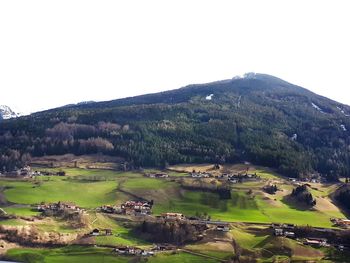 Scenic view of landscape against clear sky