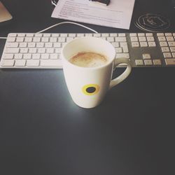 Coffee cup on table