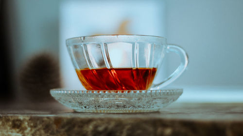 Close-up of drink on table