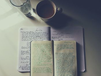 Close-up of books on book