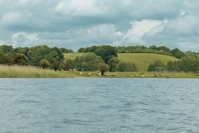 Scenic view of river against sky