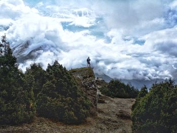 Scenic view of mountain against sky