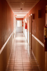 Empty corridor of building