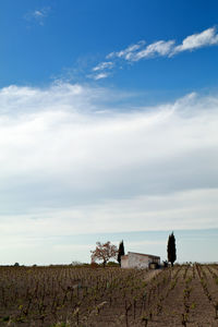 Scenic view of historic building against sky