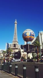 Tower of building against blue sky
