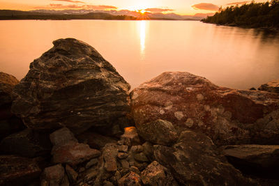 Close-up of water at sunset