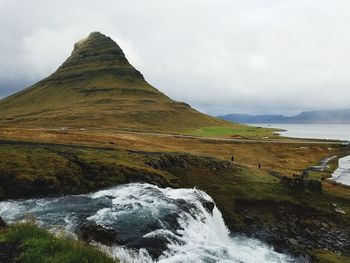 Scenic view of mountain against sky