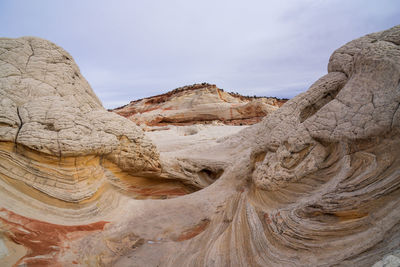 View of rock formation against sky