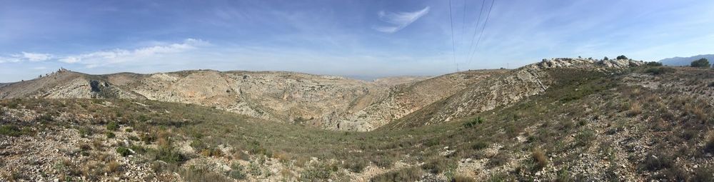 Panoramic view of landscape against mountain range