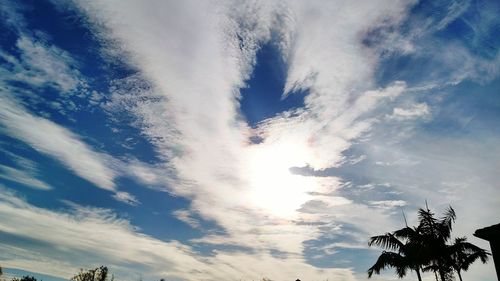 Low angle view of cloudy sky