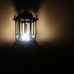 Close-up of illuminated lamp