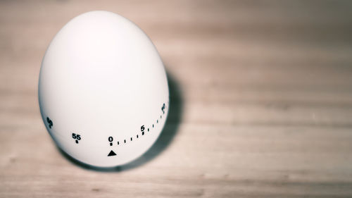 Close-up of eggs on table