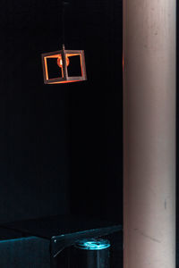 Low angle view of electric lamp