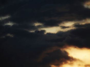 Low angle view of cloudy sky