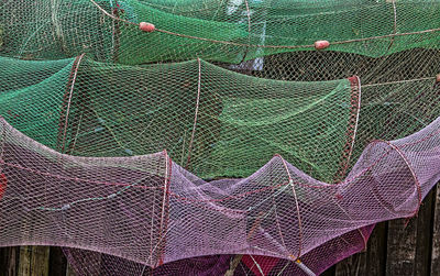 Close-up of fishing nets
