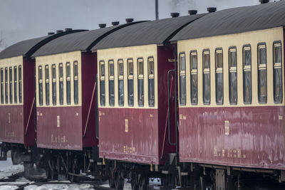 Train at railroad station platform