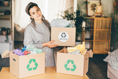 Woman sorting