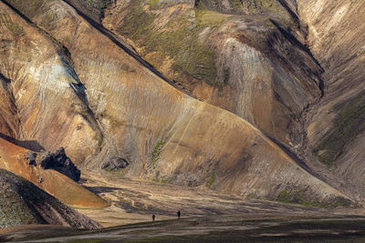 Rock formations on land