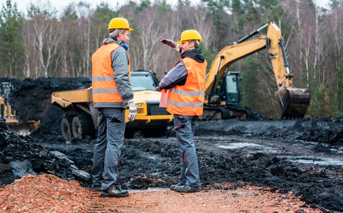 Men working at construction site