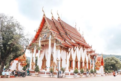 Panoramic view of traditional building against sky