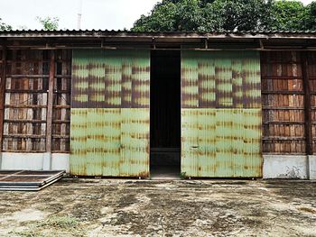 Low angle view of old built structure