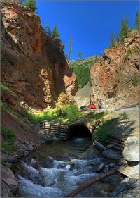 Scenic view of rocky mountains