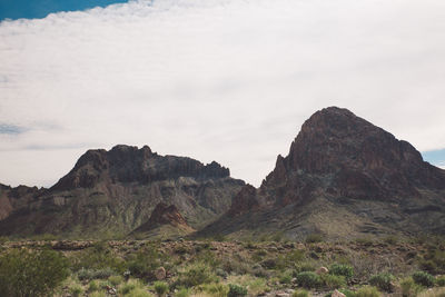 Scenic view of mountain against sky