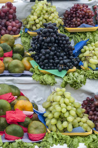 Fruits for sale at market stall