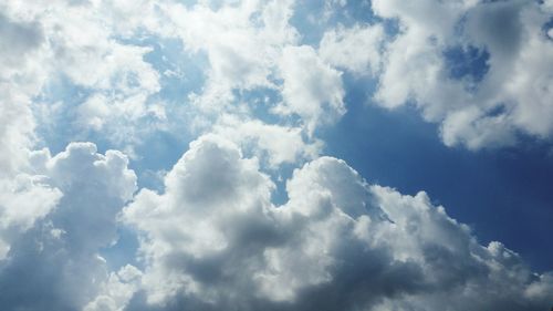 Low angle view of clouds in sky