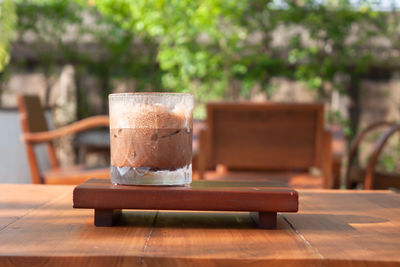 Close-up of drink on table