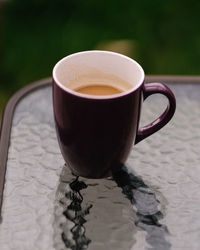 Close-up of coffee on table