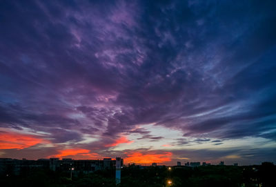 Cityscape against sky during sunset