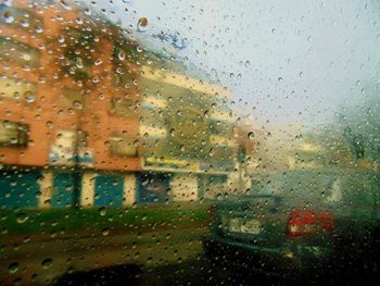 Water drops on glass window