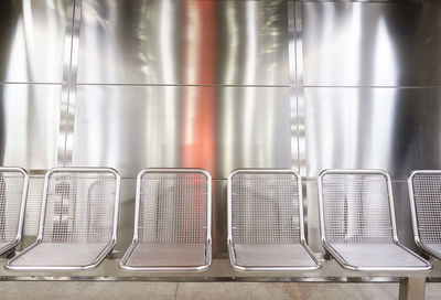 Full frame shot of empty chairs